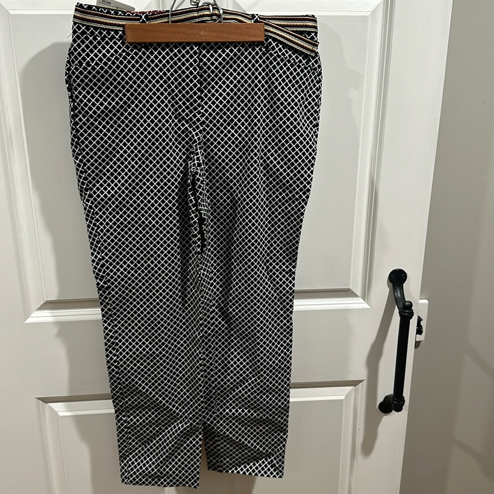 Rafael’s black and white pants size 8, modern fit